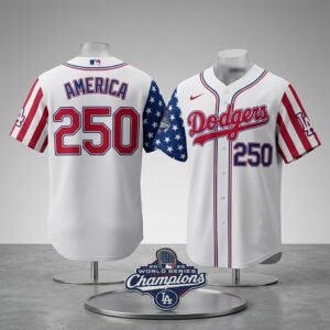 los angeles baseball "america 250" championship jersey