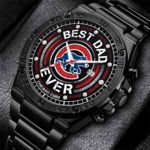 chicago baseball gentleman stainless steel watch : best dad ever