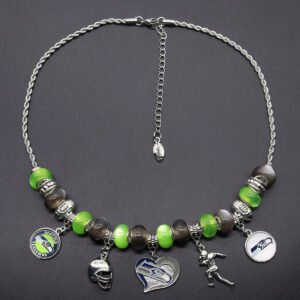 [buy 1 get 1 free] seattle seahawks inspired football charm necklace