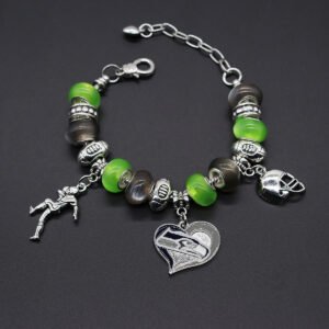 women's "i love football" seattle dangle charm & bead bracelet (copy)