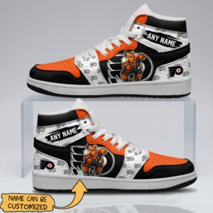 philadelphia flyers high top sneakers orange & black (copy)