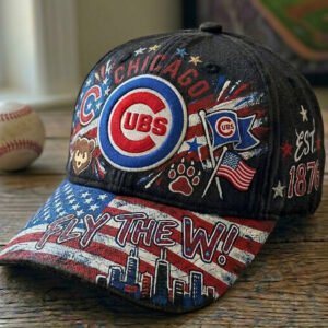 chicago cubs usa 250th anniversary custom denim cap
