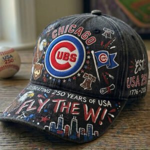 hand painted style chicago cubs usa 250 commemorative hat
