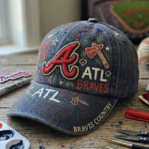 custom hand painted baseball trucker cap with embroidery patches (copy)