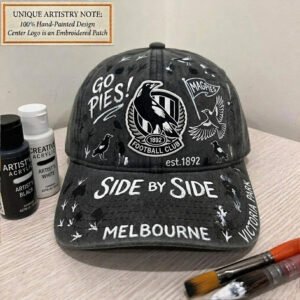 custom hand painted chicago cubs hat "fly the w" & "holy cow" vintage cap (copy)
