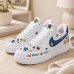 Autism Awareness Custom Sneakers – Be Proud. Be You. Autism Awareness Puzzle