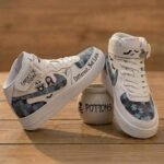 Autism High Top Sneakers – Different Not Less Puzzle Shoes, Autism Awareness Gift for Family & Friends
