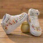 Autism High Top Sneakers – Different Not Less Puzzle Shoes, Autism Awareness Gift for Family & Friends