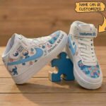 Custom Name Autism High Top Sneakers – Different Not Less Puzzle Shoes, Autism Awareness Gift for Family & Friends