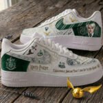 Slytherin Marauder's Map Magic Custom Low-Top Sneakers – Wizard Inspired Shoes