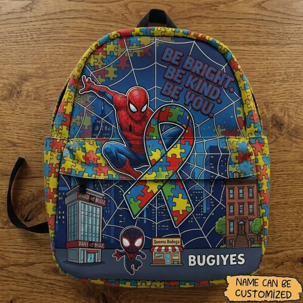 Personalized Name Autism Backpack – Be Bright. Be Kind. Be You.