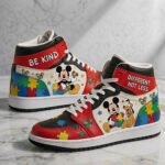 Autism Acceptance High-Top Sneakers – Be Kind, Different Not Less Fan Gift