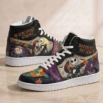 Beautifully Strange “Different Not Less” Autism Acceptance Halloween High-Top Sneakers