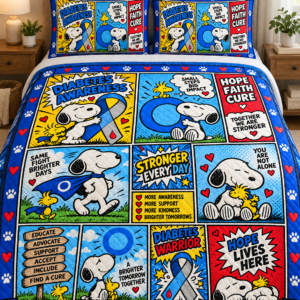 Diabetes Awareness Quilt & Quilt Set – Stronger Every Day