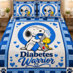 Diabetes Awareness Quilt & Quilt Set – Blue Circle Hope & Strength