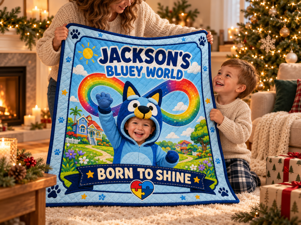 Cozy home scene featuring a meaningful personalized quilt