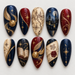 Wizarding Legacy Handmade Press-On Nail Set – Premium Gift Box Included
