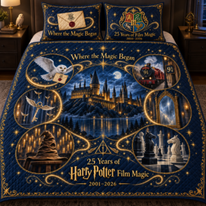 25 Years of Wizarding Film Magic Quilt Set – Where the Magic Began 2001–2026