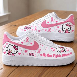 Breast Cancer Awareness Sneakers – No One Fights Alone, Low Top & High Top