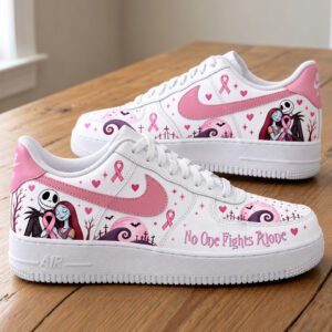 No One Fights Alone – Breast Cancer Awareness Sneakers