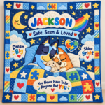 Personalized Autism & Bluey Quilt – Safe, Seen & Loved
