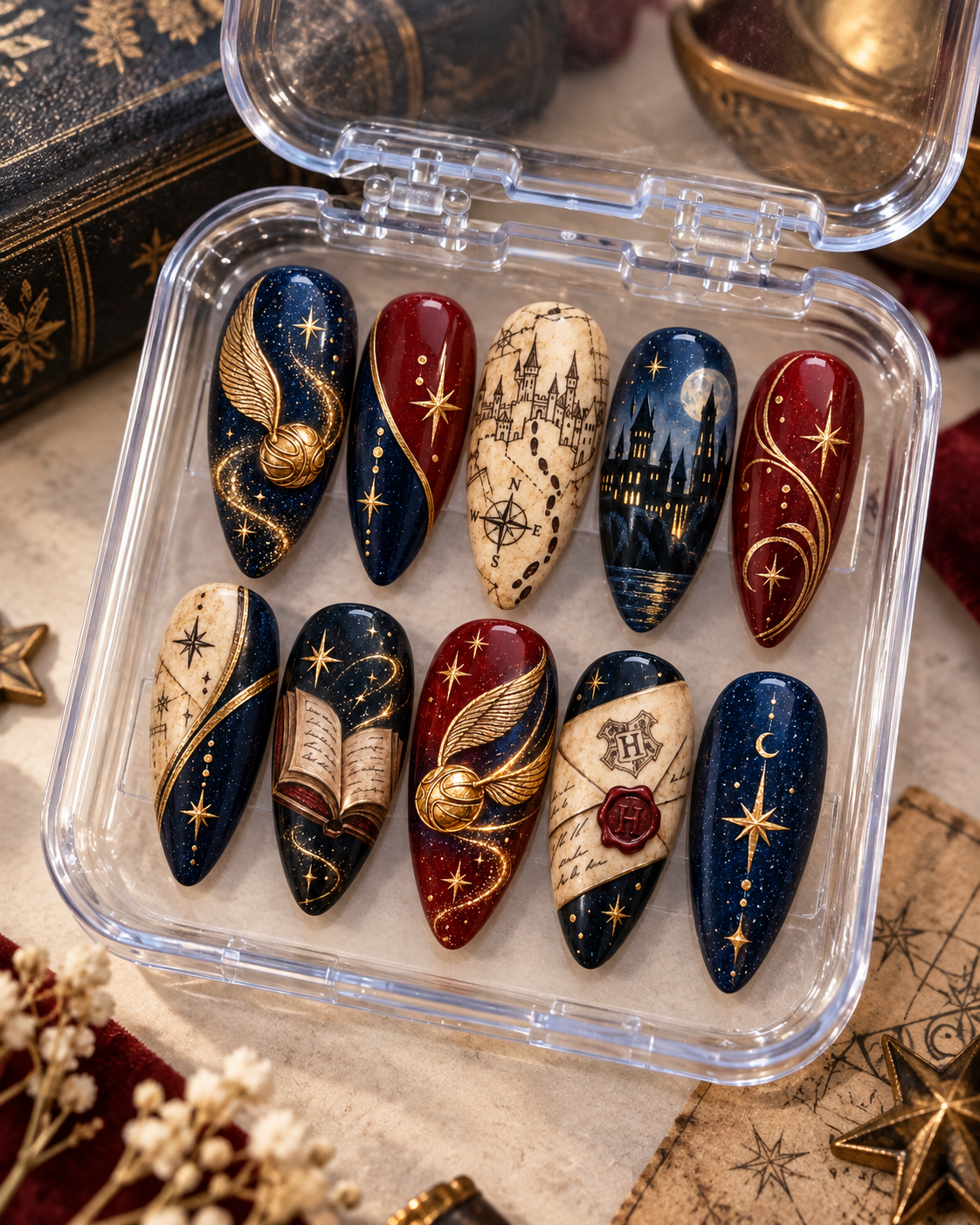 Wizarding Legacy Handmade Press-On Nail Set – Premium Gift Box Included - Image 2