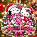 Breast Cancer Awareness  2-Layer Acrylic Christmas Ornament – Together in Hope