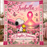 Personalized Breast Cancer Awareness Quilt – A Brighter Tomorrow, No One Fights Alone