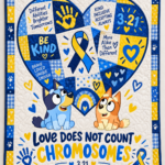 Down Syndrome & Bluey Quilt – Love Does Not Count Chromosomes