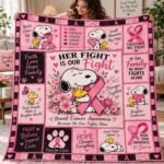 Personalized Breast Cancer Awareness Quilt – Together We Fight, No One Fights Alone