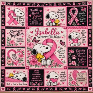 Personalized Breast Cancer Awareness Quilt – Wrapped in Hope