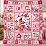 Personalized Breast Cancer Awareness Quilt – Hope Lives Here Patchwork