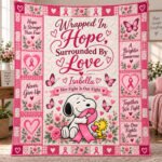 Personalized Breast Cancer Awareness Quilt – Her Fight Is Our Fight, Wrapped in Hope