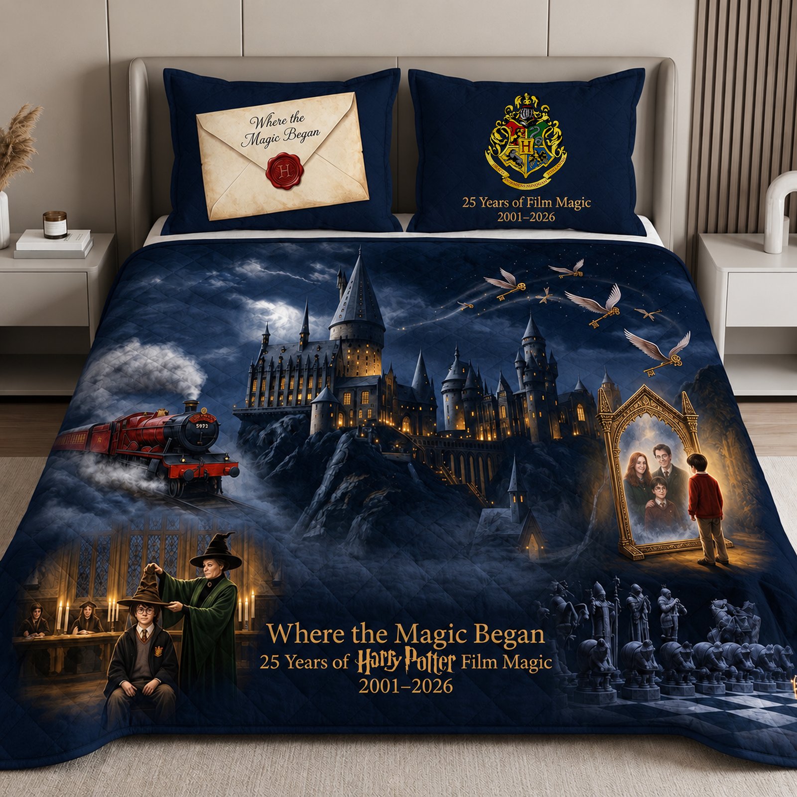 25 Years of Wizarding Movie Magic Quilt Set – Where the Magic Began