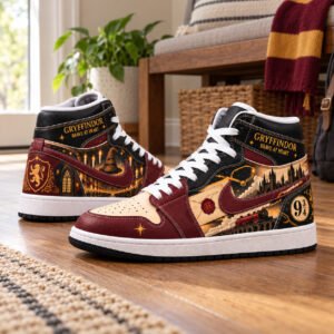 Brave at Heart Wizard House High-Top Sneakers – Magic Castle & Train Shoes